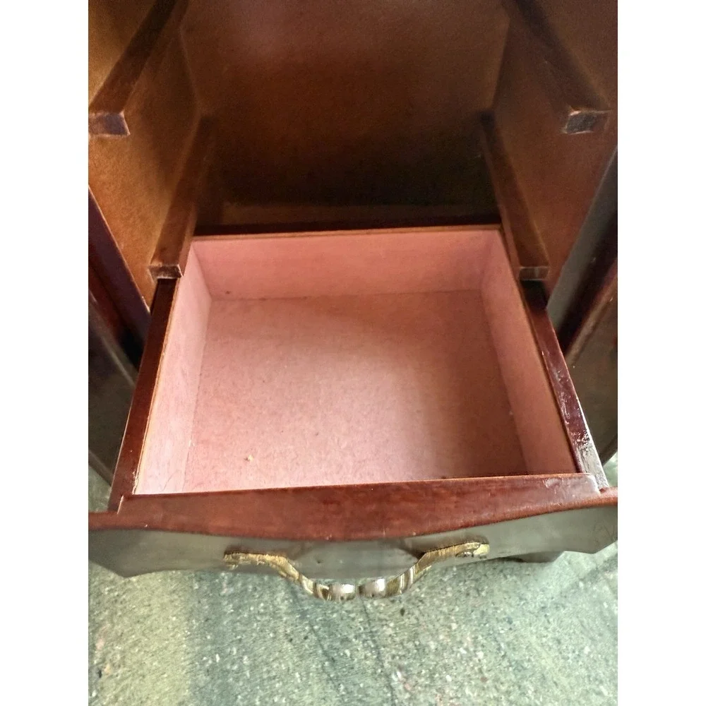 Vintage‎ Wood Jewelry Box 7 Drawer Two Doors...